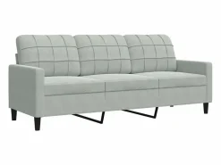 vidaxl Juego de sofás con cojines 2 piezas terciopelo claro Gris Discount
