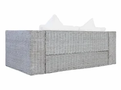 vidaxl Juego de sofás con cojines 2 piezas ratán natural Gris Best