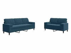 vidaxl Conjunto Sofá Y Sillón|Juego de sofás con cojines 2 piezas terciopelo
