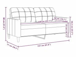 vidaxl Conjunto Sofá Y Sillón|Juego de sofás con cojines 2 piezas tela claro