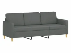 vidaxl Conjunto Sofá Y Sillón|Juego de sofás con cojines 4 piezas tela oscuro