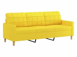 Juego de sofás con cojines 4 piezas tela claro^Clicnbuy New