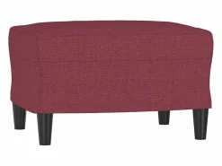 vidaxl Juego de sofás con cojines 4 piezas tela tinto Rojo Best