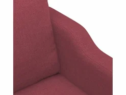 vidaxl Juego de sofás con cojines 4 piezas tela tinto Rojo Best