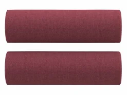 vidaxl Juego de sofás con cojines 4 piezas tela tinto Rojo Best