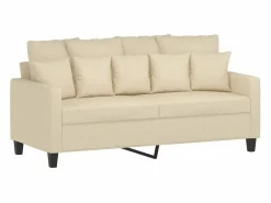 Clicnbuy Juego de sofás con cojines 3 piezas tela Crema Clearance