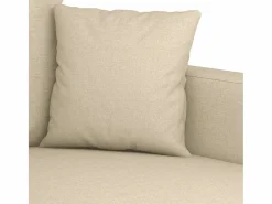 Clicnbuy Juego de sofás con cojines 3 piezas tela Crema Clearance