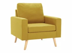 vidaxl Juego de sofás de 2 piezas tela Amarillo Best