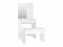 vidaxl Tocador|Juego de tocador con LED madera contrachapada