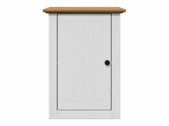 vidaxl Juego muebles baño BODO 3pzas madera maciza pino marrón Blanco Outlet