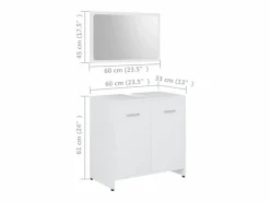 vidaxl Estantería Sobre Inodoro|Juego muebles de baño 3 pzas madera de ingeniería