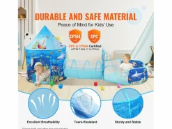 Juegos de Tienda y Túneles SucceBuy para Niños, Regalo para Bebés Varones y Niñas, Azul Océano Outlet