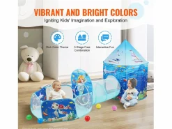 Juegos de Tienda y Túneles SucceBuy para Niños, Regalo para Bebés Varones y Niñas, Azul Océano Outlet