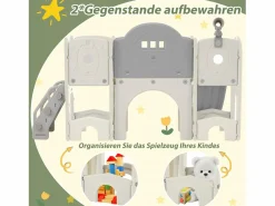 Juguete de escalada para niños 10 en 1 con tobogán, independiente, para escalar y perforar, verde^ New