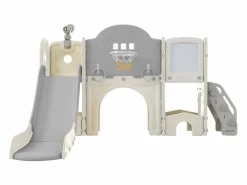 Juguete de escalada para niños 10 en 1 con tobogán, independiente, para escalar y perforar, verde^ New