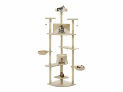 Junction City Rascador para gatos con poste de sisal 203 cm y blanco^Garden Furniture Outlet