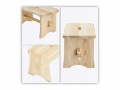 Reposapiés|KADAX Taburete de cocina de madera, taburete, silla, plataforma maciza de 39 cm, Ryczka