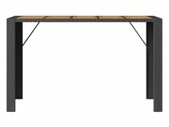 Garden Furniture Mesa Alta|Karaca Mesa alta jardín superficie madera ratán PE 185x80x110 cm