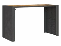 Garden Furniture Mesa Alta|Karaca Mesa alta jardín superficie madera ratán PE 185x80x110 cm