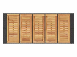 Garden Furniture Mesa Alta|Karaca Mesa alta jardín superficie madera ratán PE 185x80x110 cm