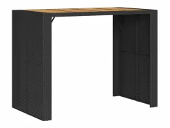 Garden Furniture Mesa Alta|Karaca Mesa alta jardín superficie madera ratán PE 145x80x110 cm