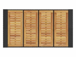 Garden Furniture Mesa Alta|Karaca Mesa alta jardín superficie madera ratán PE 145x80x110 cm
