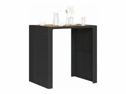 Garden Furniture Mesa Alta|Karaca Mesa alta jardín superficie madera ratán PE 105x80x110 cm