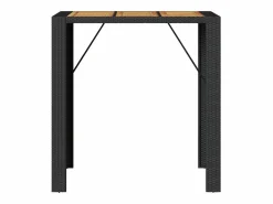 Garden Furniture Mesa Alta|Karaca Mesa alta jardín superficie madera ratán PE 105x80x110 cm
