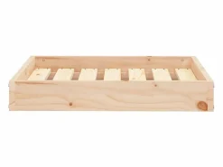 Garden Furniture Karlee Cama para perros madera maciza de pino 61,5x49x9 cm Marru00f3n