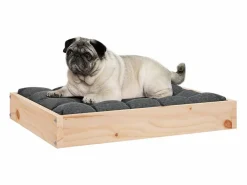 Garden Furniture Karlee Cama para perros madera maciza de pino 61,5x49x9 cm Marru00f3n