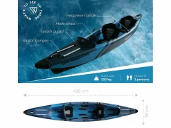 WATTSUP Deportes Náuticos|KAYAK HINCHABLE DE ALTA PRESIÓN TORPEDO 2 PLAZAS