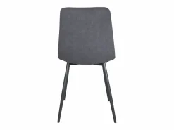Kayelles Sillas Y Lotes De Sillas|Lote de 4 sillas de comedor de diseño, asiento de tela acolchada, patas metálicas negras DILA