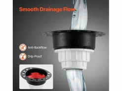 Kit de Desagüe para Bañera Independiente SucceBuy, Desagüe Sin Tratar con Adaptador de PVC Negro Best