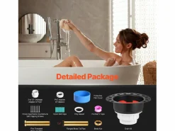 Kit de Desagüe para Bañera Independiente SucceBuy, Desagüe Sin Tratar con Adaptador de PVC Negro Best