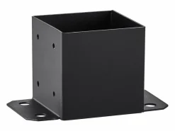 Kit de Soporte SucceBuy - Paquete de 4 Soportes para Base de Poste de 152,4 x 152,4 mm, Anclaje Resistente para Cercas de Madera Negro New