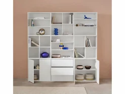 Sweeek Kit estantería o biblioteca modular con 9 secciones Blanco Clearance