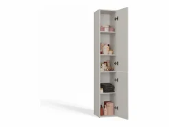 TOPESHOP Columna De Baño|KOMMA - Mueble de baño con 2 puertas - 31x30x174 cm - Columna de almacenaje para baño