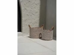 Bazar Bizar La Cesta de Macramé con Costura Cruzada - L Multicolor Discount
