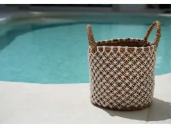Bazar Bizar Cesta|La Cesta de Macramé con Costura Cruzada - S