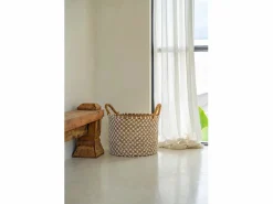 Bazar Bizar Cesta|La Cesta de Macramé con Costura Cruzada - S