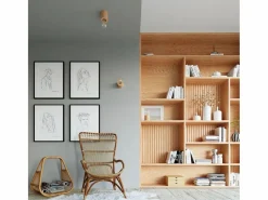 Lampada da Tavolo Cilindrica Lampada da Tavolo Legno Naturale E27 Lámpara de Mesa Cilíndrica Lámpara de Mesa Madera Natural E27^Sollux Lighting