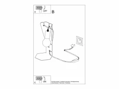 Lampada da tavolo di design nera E27 Lámpara de mesa de diseño Negra E27^Sollux Lighting Online