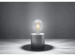 Sollux Lighting Lámpara De Escritorio|Lampada da Tavolo Grigio E27 Lámpara de sobremesa E27