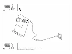 Sollux Lighting Lámpara De Escritorio|Lampada da Tavolo Nera E27 Lámpara de sobremesa Negra E27