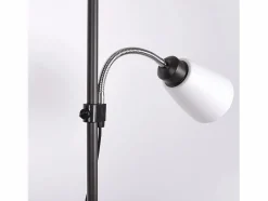 AKUNADECOR Lampara De Pie Varese De Metal Con Acabado De Intelusa Negro Sale