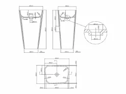 Shower & Design Lavabo|Lavabo con base rectangular de solid surface - - TILICHO