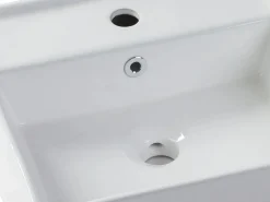 Shower & Design Lavabo|Lavabo cuadrado de cerámica blanca - VERINI