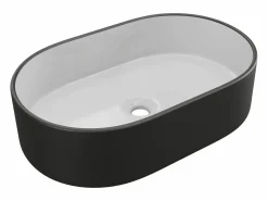 Lavabo de baño de cerámica - Bicolor: blanco y negro - IWA II^Shower & Design Best