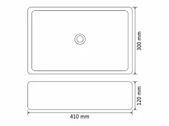 Lavabo de cerámica 41x30x12 cm ES66250 Blanco Outlet