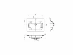 Shower & Design Lavabo|Lavabo de empotrar de resina con efecto piedra, , L60 x An46 cm, OKIWA